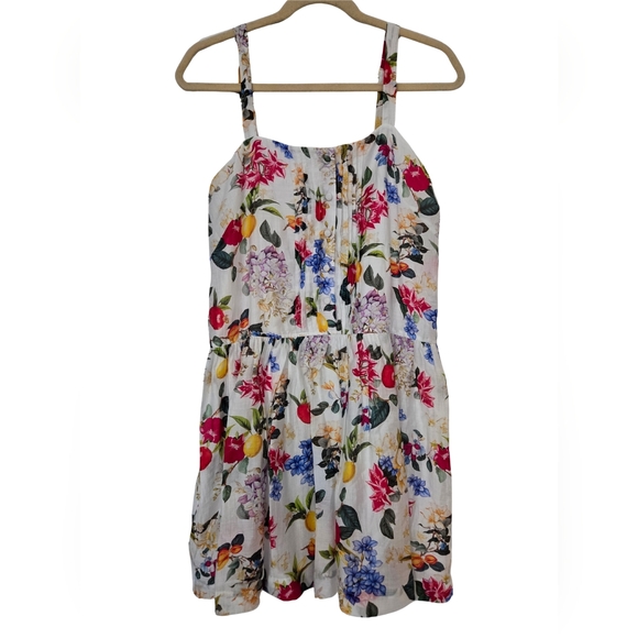 Taylor Floral Printed Drop Waist Sleeveless Mini Dress Size 8 NWT - Picture 3 of 11